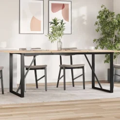 vidaXL Accesorios Para Mesas-Patas de mesa de comedor estructura O acero 160x80x73 cm