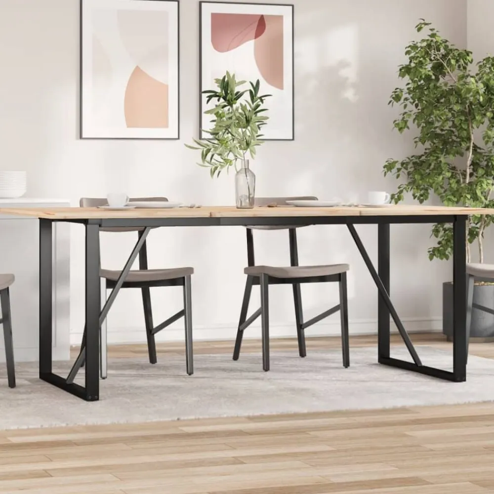 vidaXL Accesorios Para Mesas-Patas de mesa de comedor estructura O acero 160x80x73 cm