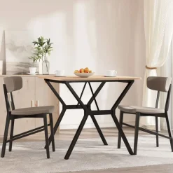 vidaXL Accesorios Para Mesas-Patas de mesa de comedor estructura Y acero 70x70x73 cm
