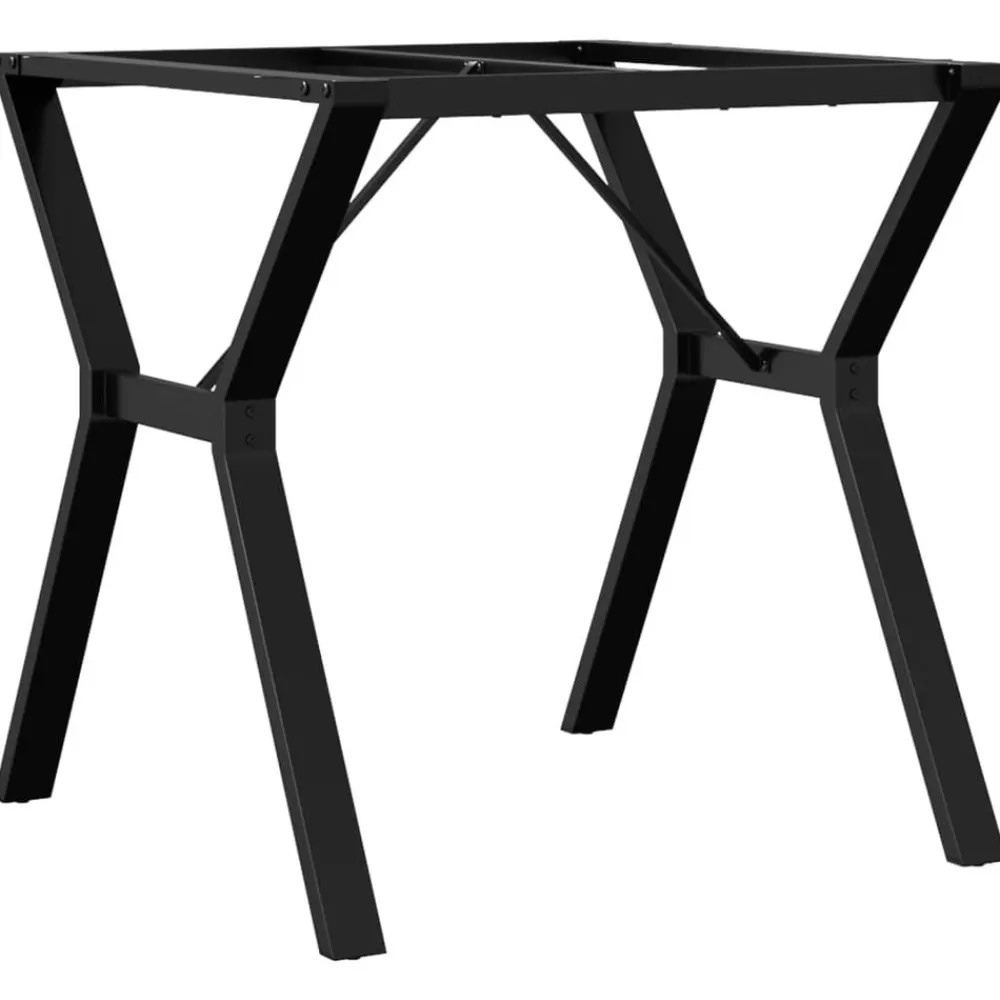vidaXL Accesorios Para Mesas-Patas de mesa de comedor estructura Y acero 70x70x73 cm