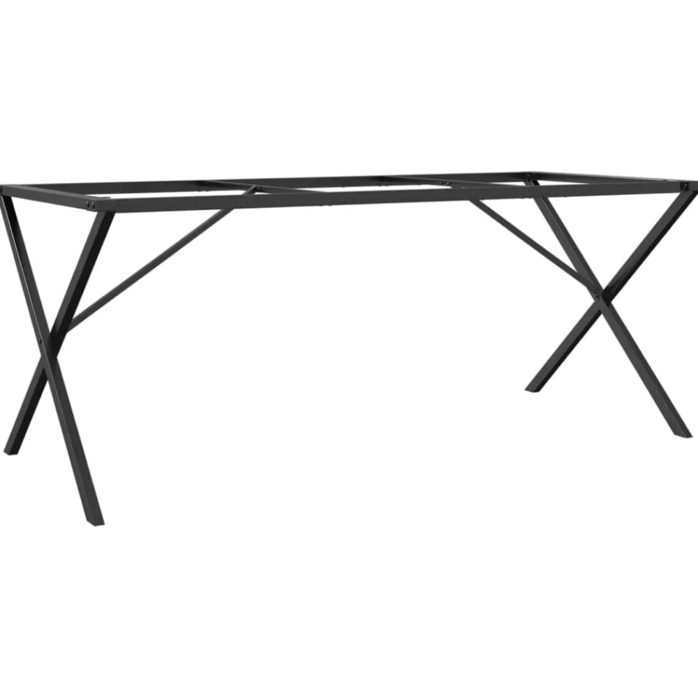 vidaXL Accesorios Para Mesas-Patas de mesa de comedor estructura X acero 160x80x73 cm