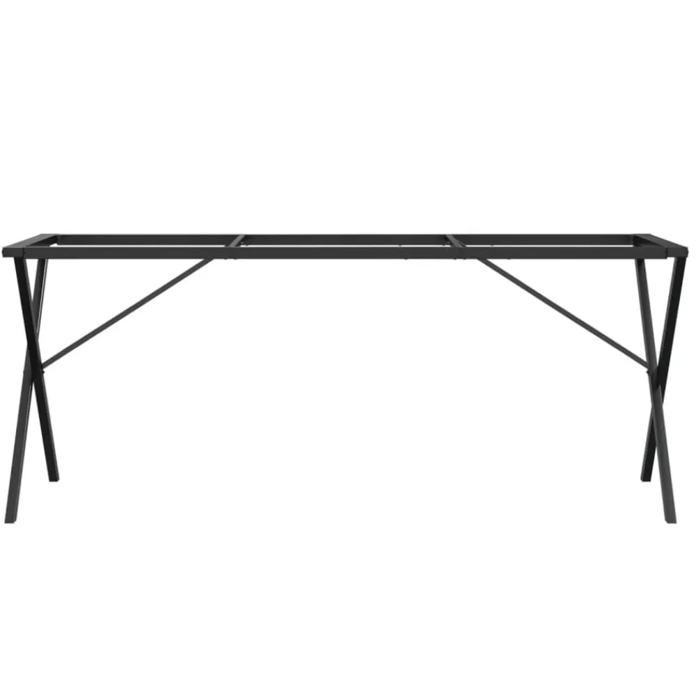 vidaXL Accesorios Para Mesas-Patas de mesa de comedor estructura X acero 160x80x73 cm