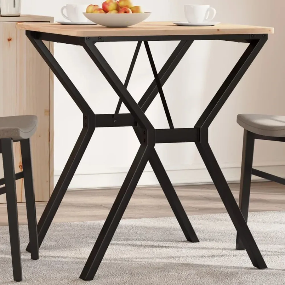 vidaXL Accesorios Para Mesas-Patas de mesa de comedor estructura Y acero 60x60x73 cm