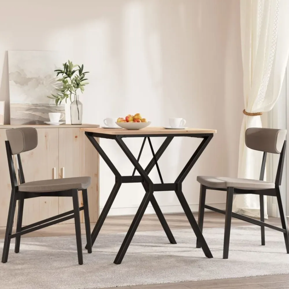 vidaXL Accesorios Para Mesas-Patas de mesa de comedor estructura Y acero 60x60x73 cm