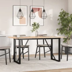 vidaXL Patas de mesa de comedor estructura O acero 120x60x73 cm New