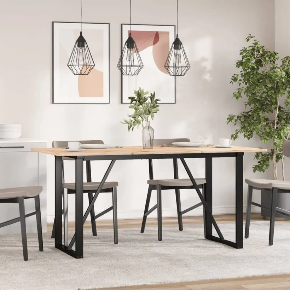 vidaXL Patas de mesa de comedor estructura O acero 120x60x73 cm New