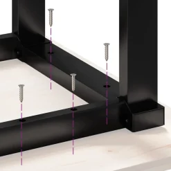 vidaXL Patas de mesa de comedor estructura O acero 120x60x73 cm New