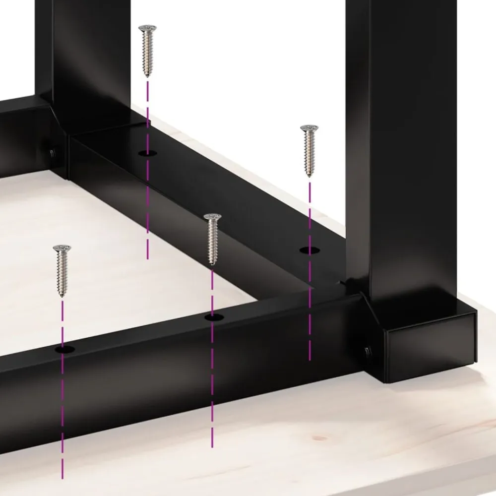 vidaXL Patas de mesa de comedor estructura O acero 120x60x73 cm New