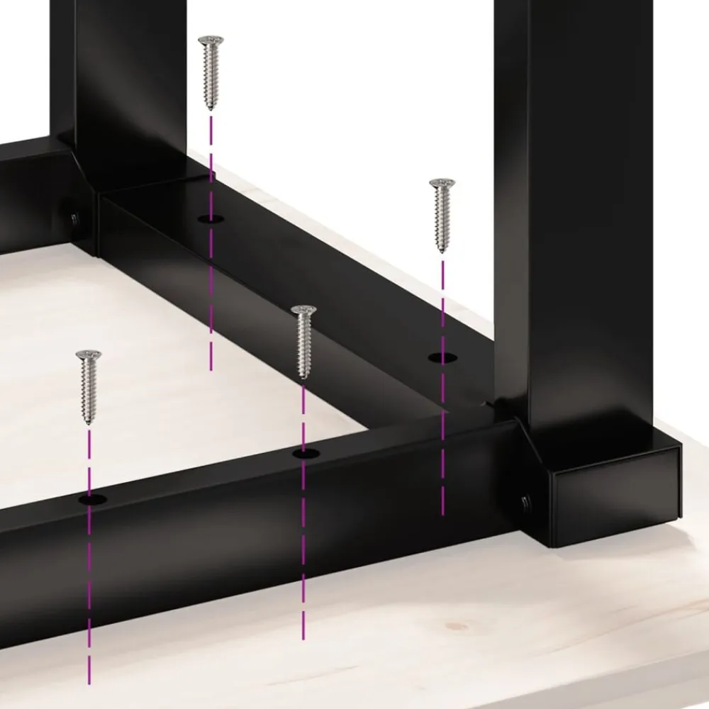 vidaXL Accesorios Para Mesas-Patas de mesa de comedor estructura O acero 40x40x73 cm
