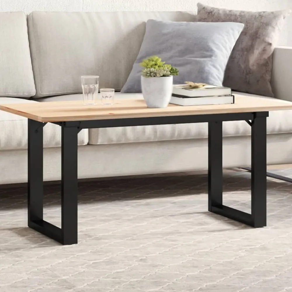 vidaXL Patas de mesa de centro estructura O acero 90x30x43 cm Discount