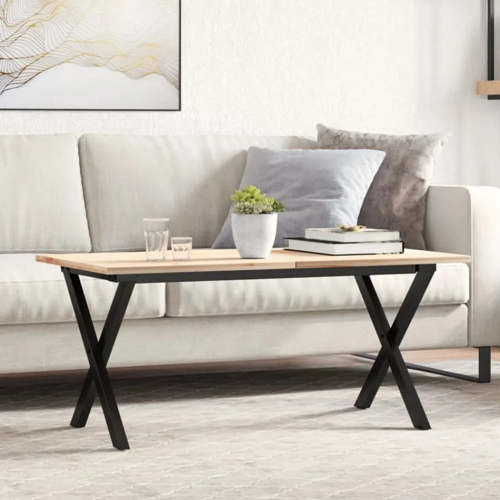 vidaXL Patas de mesa de centro estructura X acero 80x40x43 cm Online