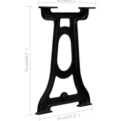 vidaXL Accesorios Para Mesas-Patas de mesa de comedor 2 uds estructura Y hierro fundido