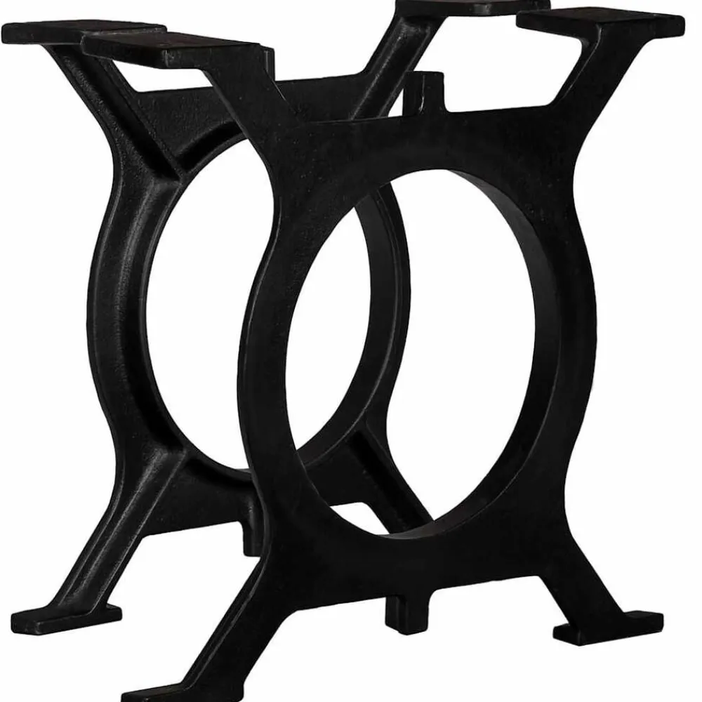 vidaXL Patas de mesa de comedor en O hierro fundido 2 unidades New