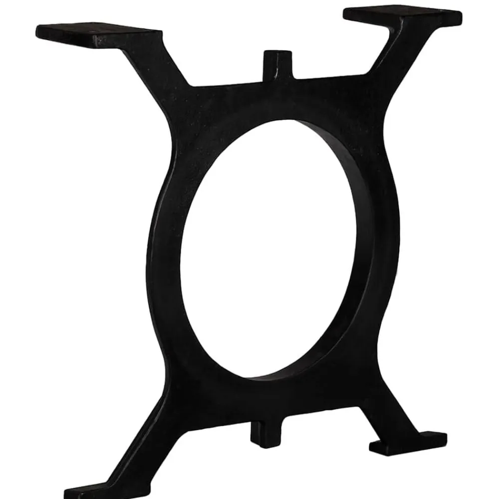 vidaXL Patas de mesa de comedor en O hierro fundido 2 unidades New