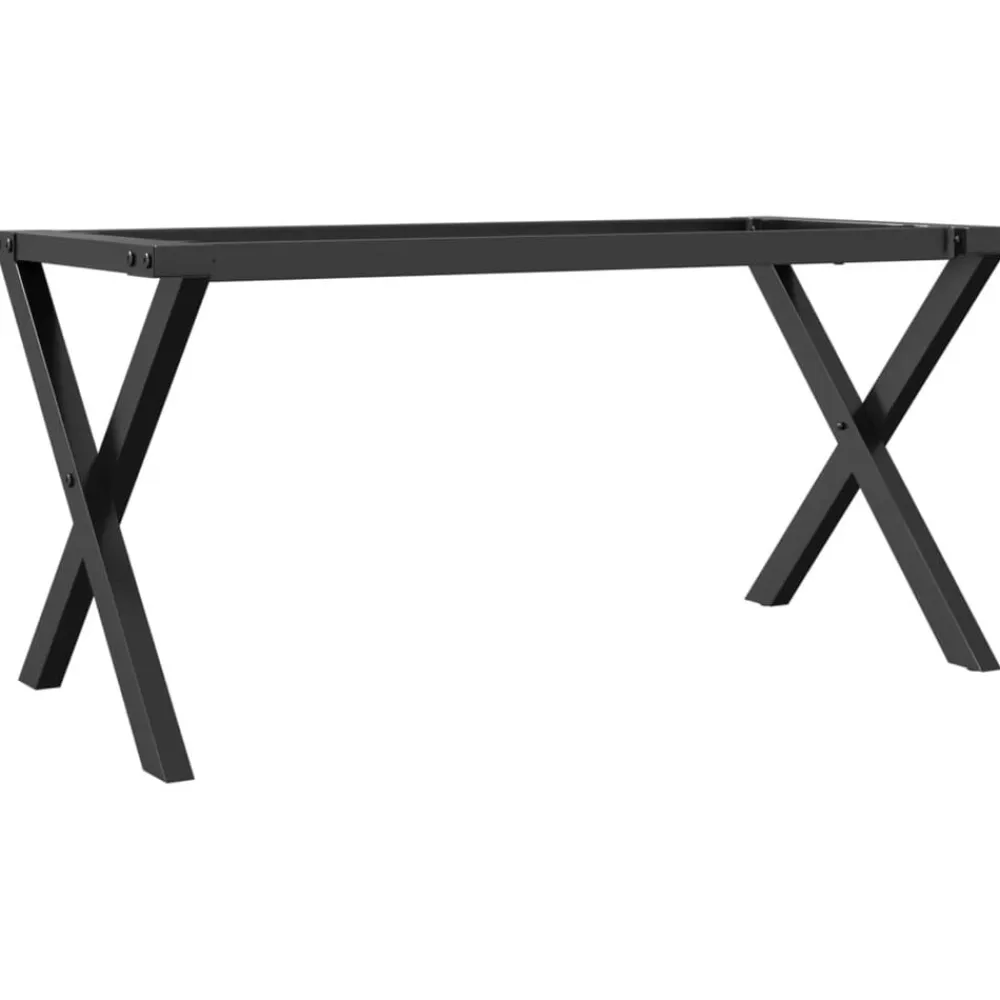 vidaXL Accesorios Para Mesas-Patas de mesa de centro estructura X acero 90x30x43 cm