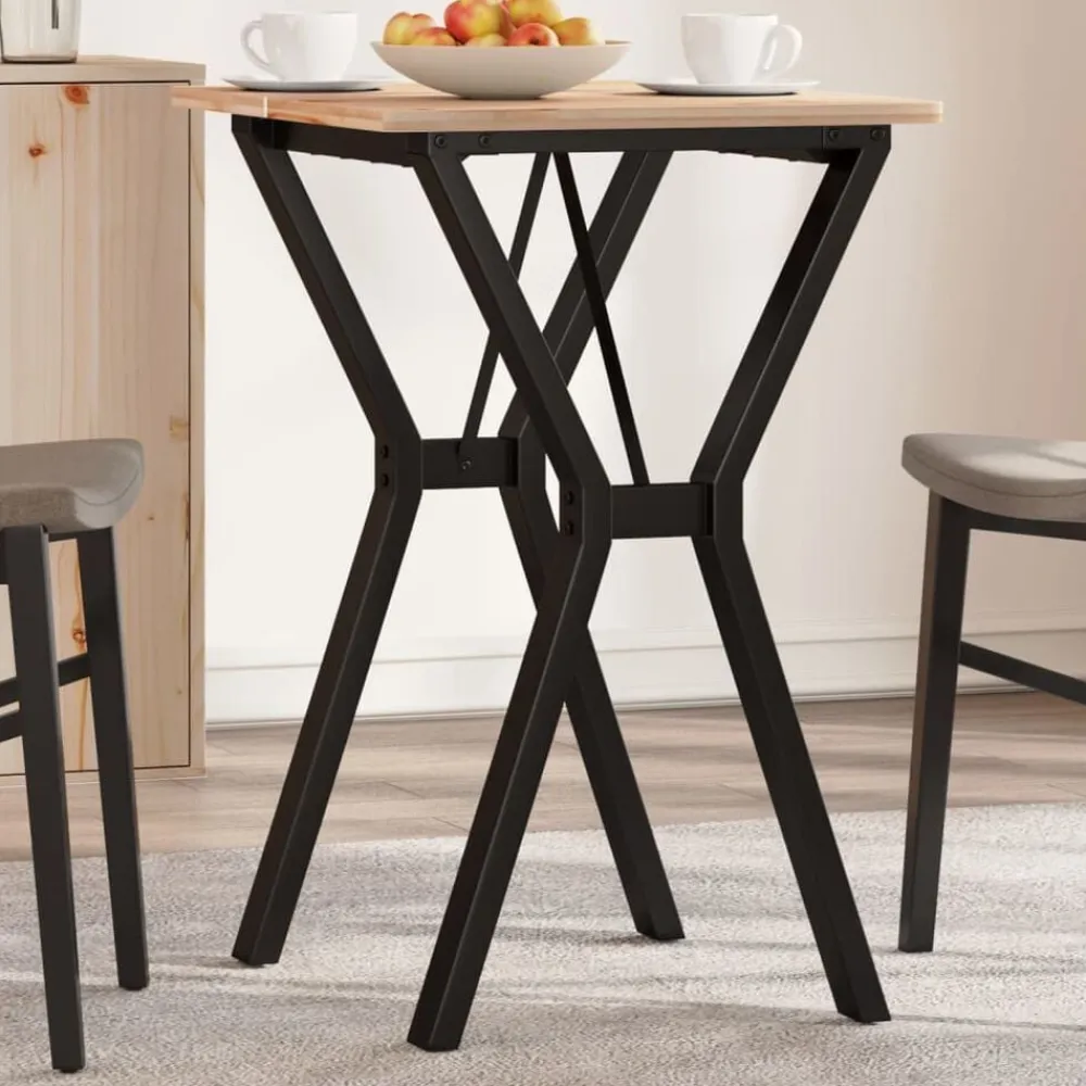 vidaXL Accesorios Para Mesas-Patas de mesa de comedor estructura Y acero 50x40x73 cm
