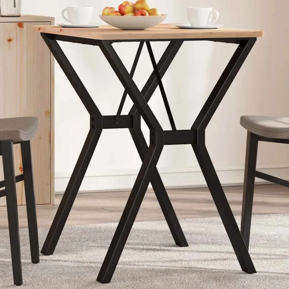 vidaXL Accesorios Para Mesas-Patas de mesa de comedor estructura Y acero 60x50x73 cm