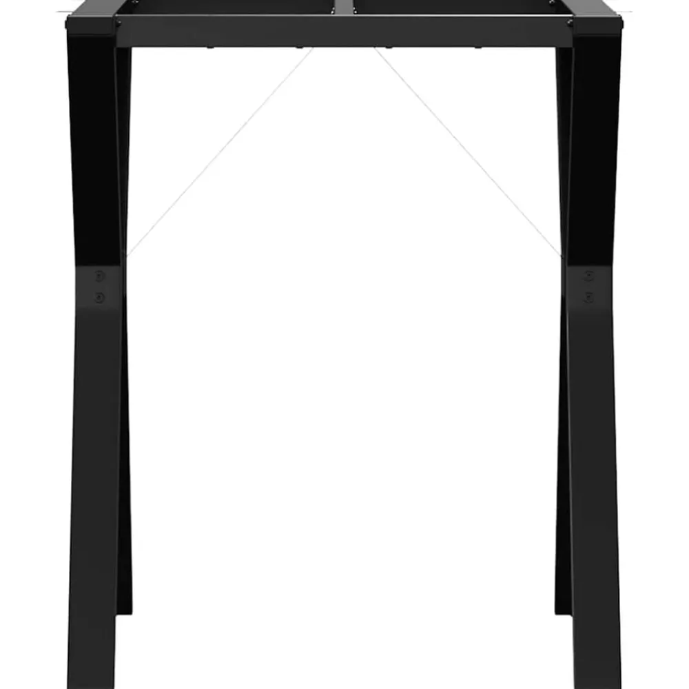 vidaXL Accesorios Para Mesas-Patas de mesa de comedor estructura Y acero 60x50x73 cm
