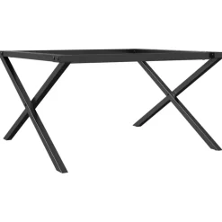 vidaXL Accesorios Para Mesas-Patas de mesa de centro estructura X acero 70x60x43 cm