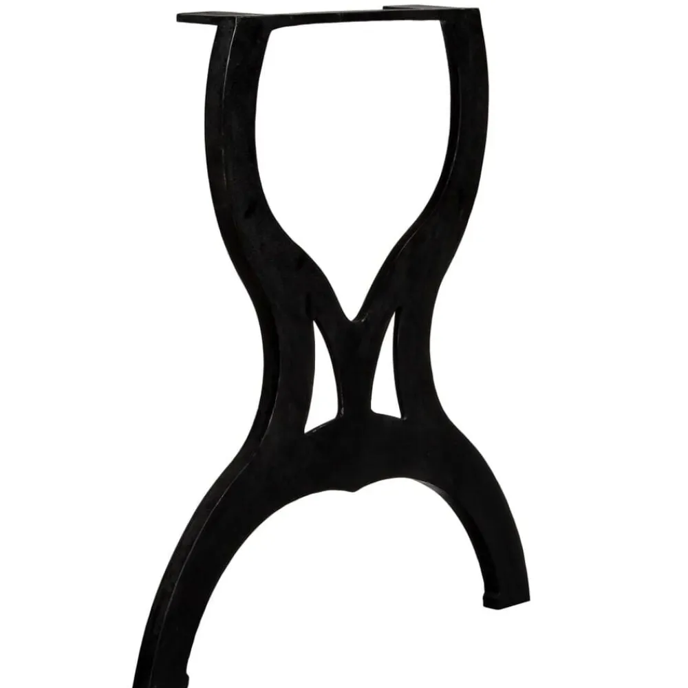 vidaXL Patas de mesa de comedor 2 uds estructura X hierro fundido New