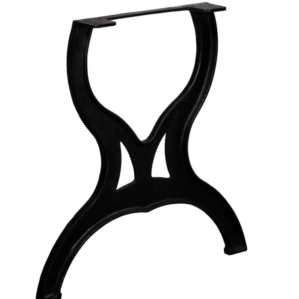 vidaXL Patas de mesa de comedor 2 uds estructura X hierro fundido New