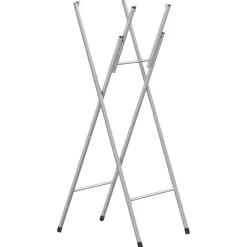 vidaXL Accesorios Para Mesas-Patas de mesa plegables acero galvanizado plata 45x53x108 cm