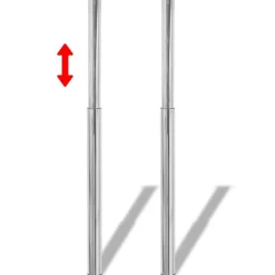 vidaXL Accesorios Para Mesas-Patas de mesa telescópicas 2 unidades cromo 710 mm-1100 mm