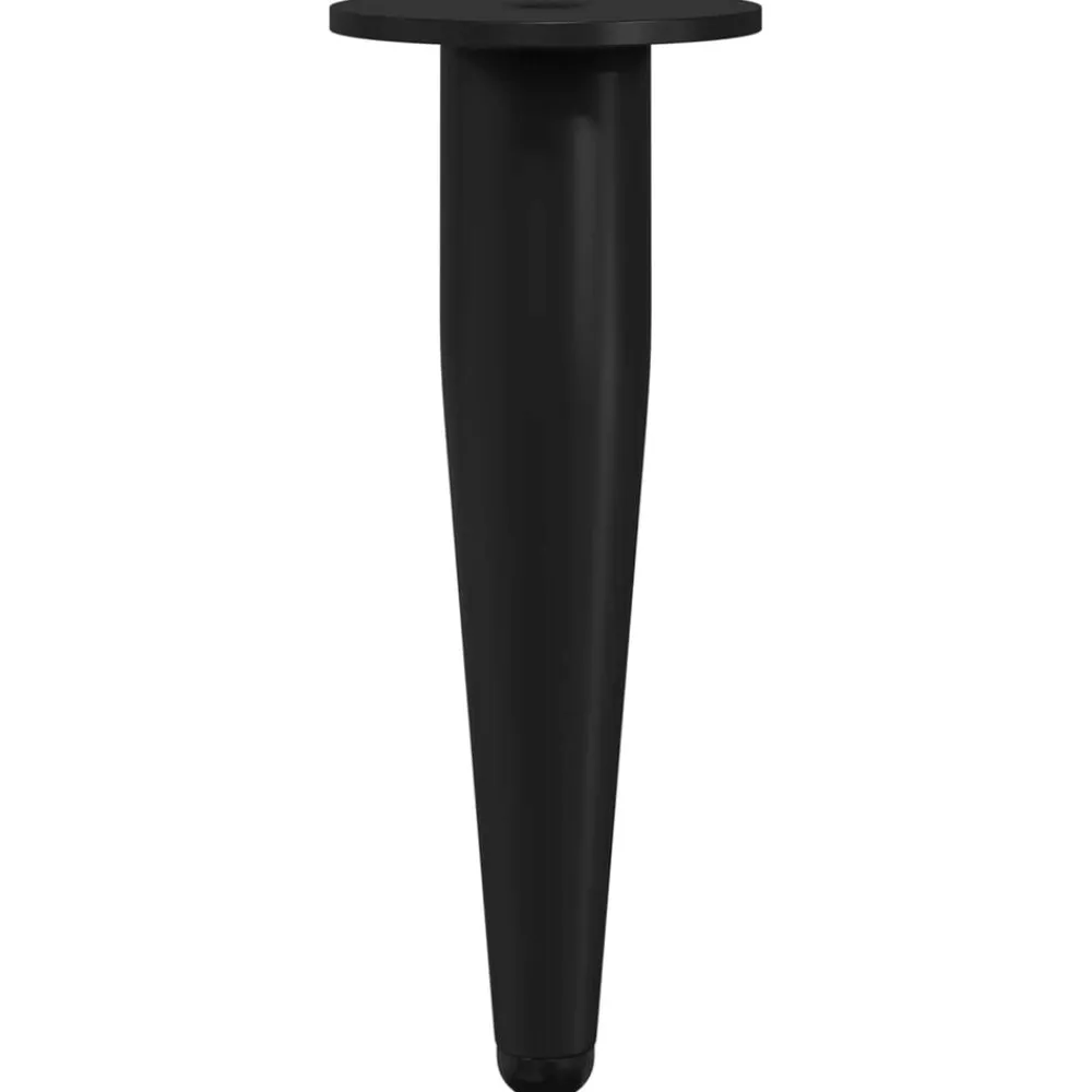vidaXL Accesorios De Bricolaje-Patas de Muebles 2 pcs Negro Ø 40 x 98 mm Hierro