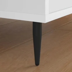 vidaXL Accesorios De Bricolaje-Patas de Muebles 2 pcs Negro Ø 40 x 98 mm Hierro
