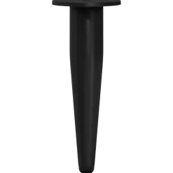 vidaXL Accesorios De Bricolaje-Patas de Muebles 2 pcs Negro Ø 40 x 98 mm Hierro
