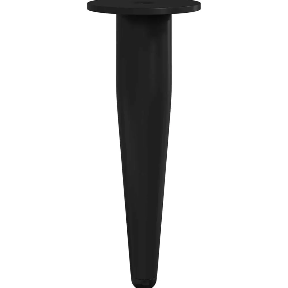 vidaXL Accesorios De Bricolaje-Patas de Muebles 2 pcs Negro Ø 40 x 98 mm Hierro