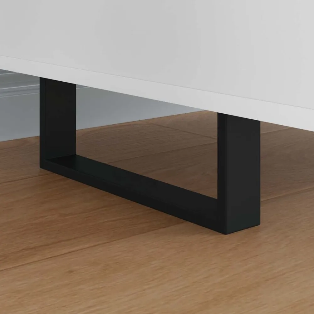 vidaXL Patas de Muebles 12 pcs Negro 281 x 40,5 x 100 mm Hierro New