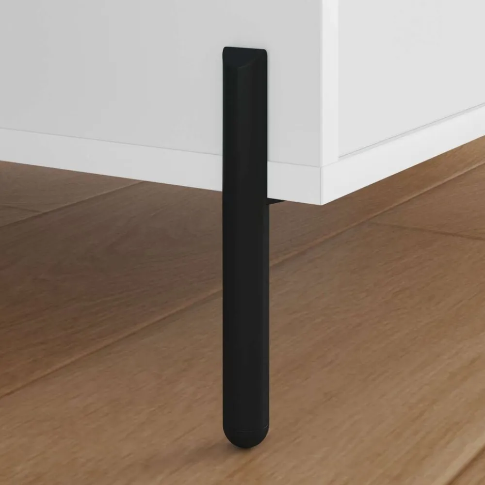 vidaXL Patas de Muebles 2 pcs Negro 66 x 36 x 160 mm Hierro Online
