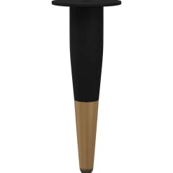 vidaXL Accesorios De Bricolaje-Patas de Muebles 2 pcs Negro y dorado Ø 40 x 98 mm Hierro