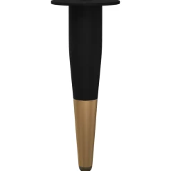 vidaXL Accesorios De Bricolaje-Patas de Muebles 2 pcs Negro y dorado Ø 40 x 98 mm Hierro