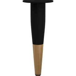 vidaXL Accesorios De Bricolaje-Patas de Muebles 2 pcs Negro y dorado Ø 40 x 98 mm Hierro