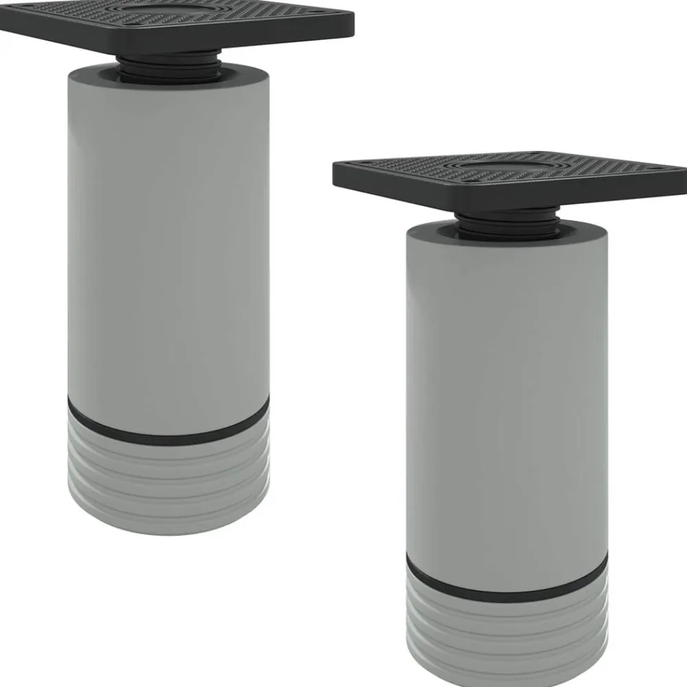 vidaXL Patas de Muebles Ajustable 2 pcs 64 x 64 x 100 mm PP Discount