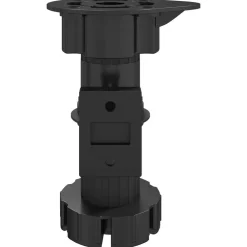 vidaXL Accesorios De Bricolaje-Patas de Muebles Ajustable 2 pcs Negro 46 x 46 x 128 mm PP