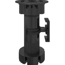 vidaXL Accesorios De Bricolaje-Patas de Muebles Ajustable 2 pcs Negro 46 x 46 x 128 mm PP
