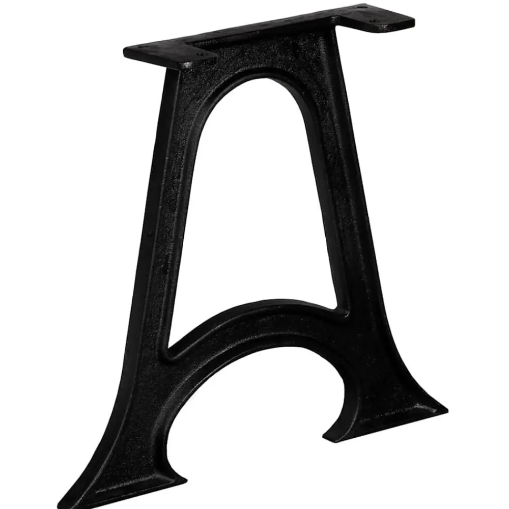 vidaXL Accesorios Para Mesas-Patas mesa de comedor en A hierro fundido base arqueada 2 uds