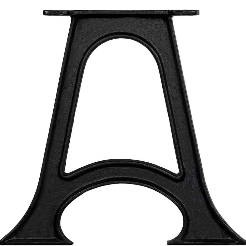 vidaXL Accesorios Para Mesas-Patas mesa de comedor en A hierro fundido base arqueada 2 uds
