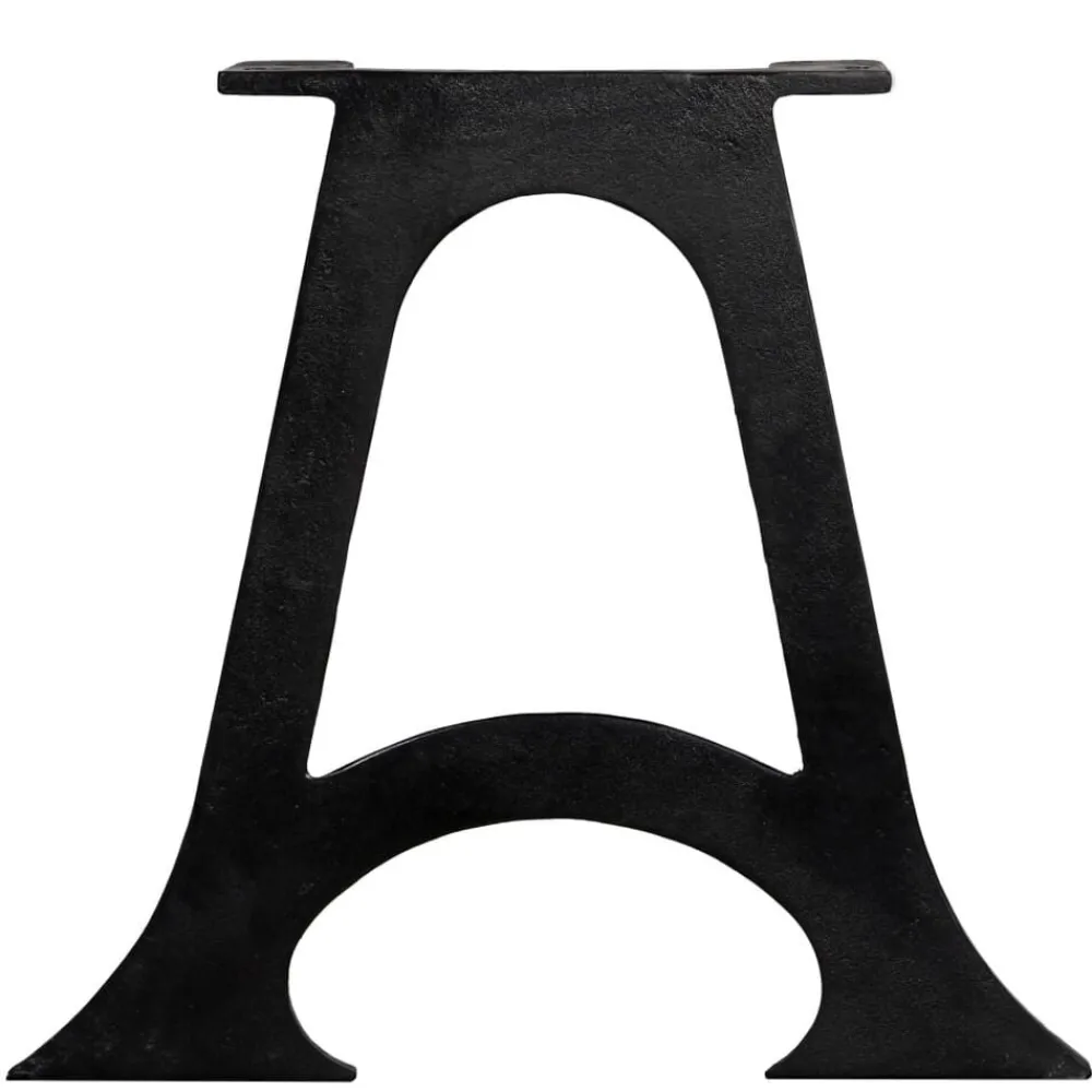 vidaXL Accesorios Para Mesas-Patas mesa de comedor en A hierro fundido base arqueada 2 uds