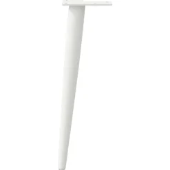 vidaXL Patas para mesa de centro cónicas (4 unidades), color , 30-31 cm, acero Blanco Clearance
