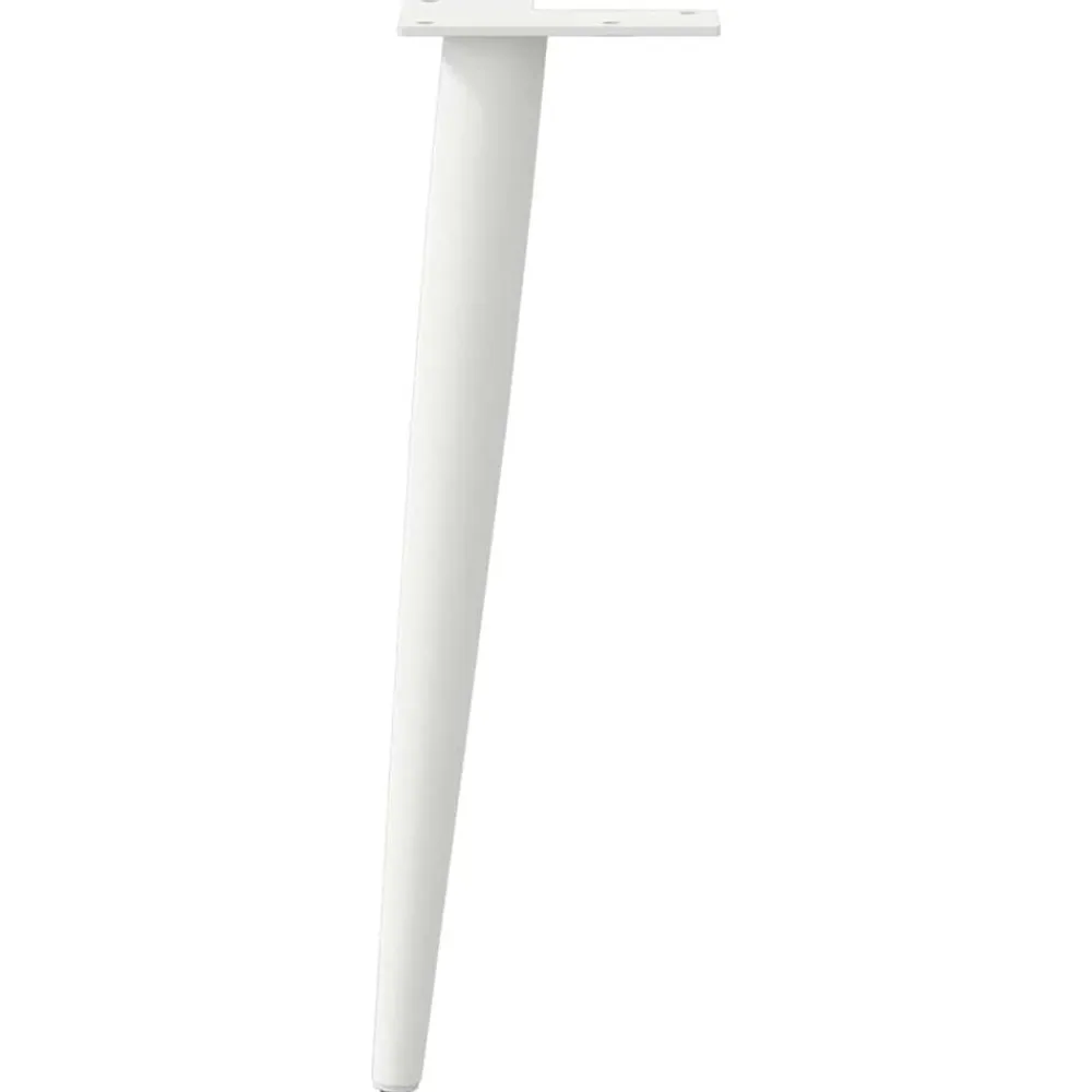 vidaXL Patas para mesa de centro cónicas (4 unidades), color , 30-31 cm, acero Blanco Clearance
