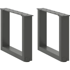 vidaXL Accesorios Para Mesas-Patas para mesa de centro en forma de U (2 unidades), , 30 x (30-31) cm, acero