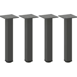 vidaXL Accesorios Para Mesas-Patas para mesa de centro (4 unidades), , 30-32 cm, acero