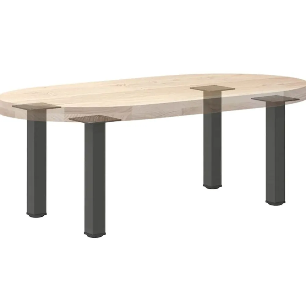 vidaXL Accesorios Para Mesas-Patas para mesa de centro (4 unidades), , 30-32 cm, acero