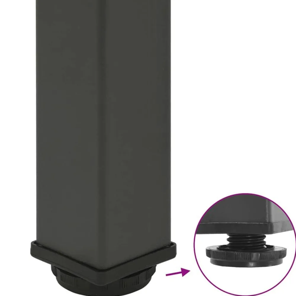 vidaXL Accesorios Para Mesas-Patas para mesa de centro (4 unidades), , 30-32 cm, acero