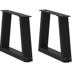 vidaXL Patas para mesa de centro en forma de V (2 unidades), color , 30 x (30-31,3) cm, acero Negro Clearance