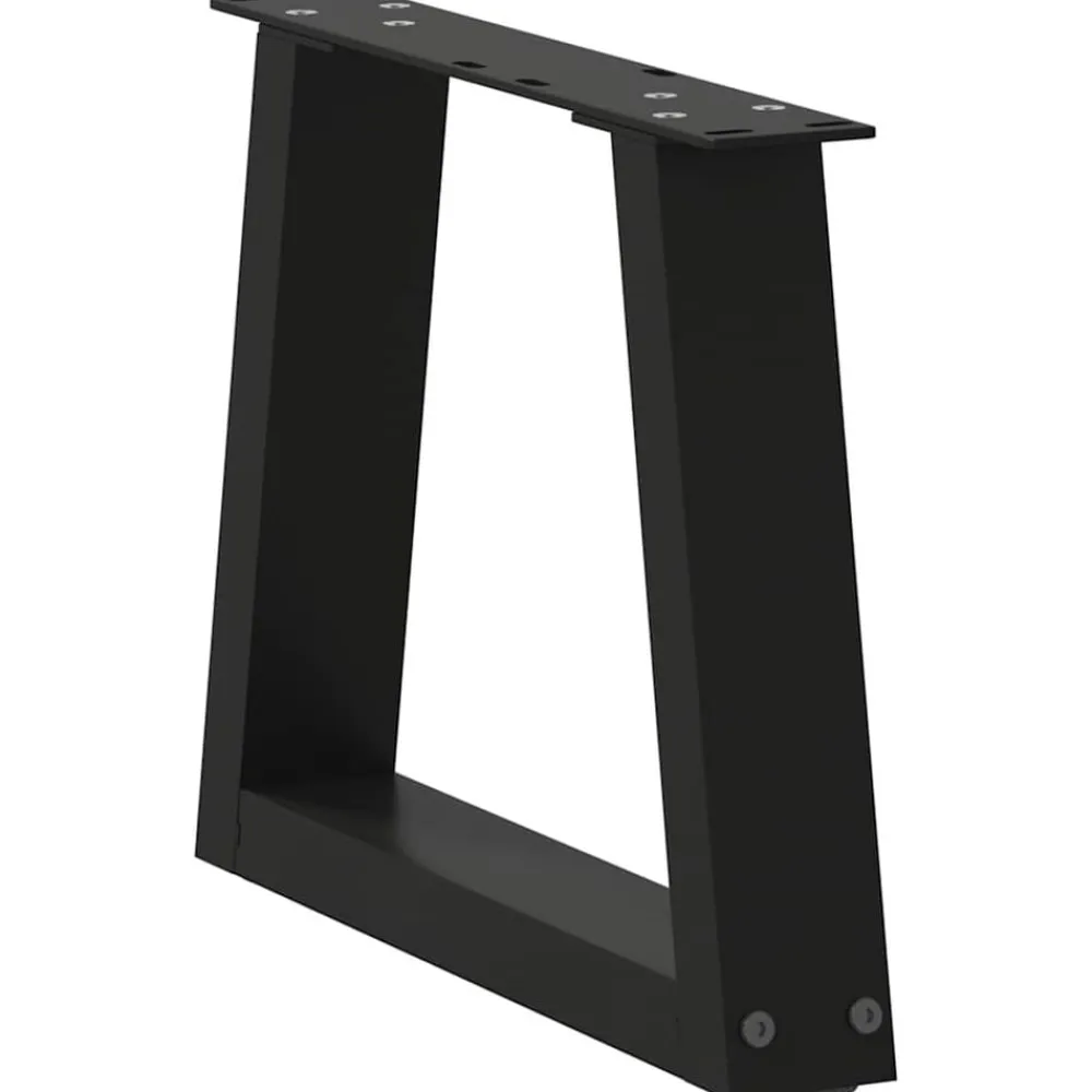 vidaXL Patas para mesa de centro en forma de V (2 unidades), color , 30 x (30-31,3) cm, acero Negro Clearance